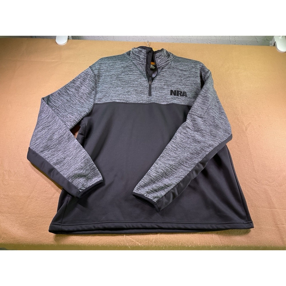 NRA National Rifle Association Quarter Zip Pullover Sweatshirt Jacket XL